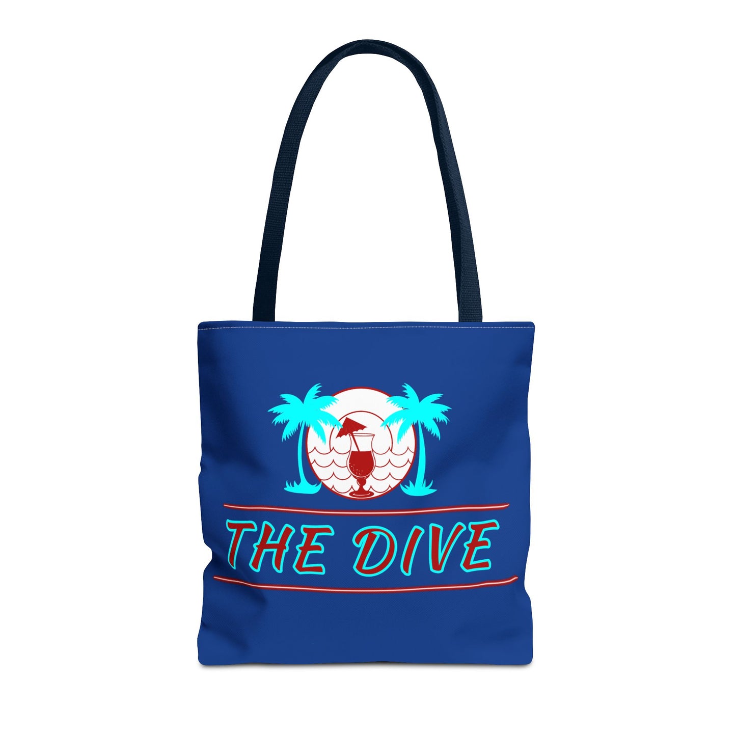 The Dive Beach Tote Bag — Retro Palm Tree Summer AOP Tote
