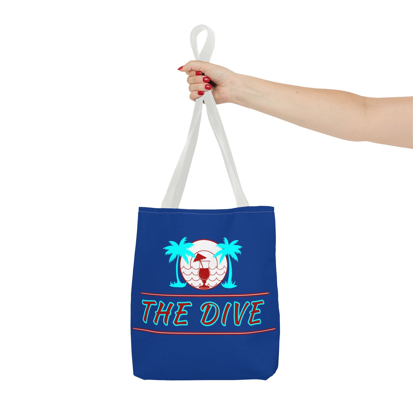The Dive Beach Tote Bag — Retro Palm Tree Summer AOP Tote