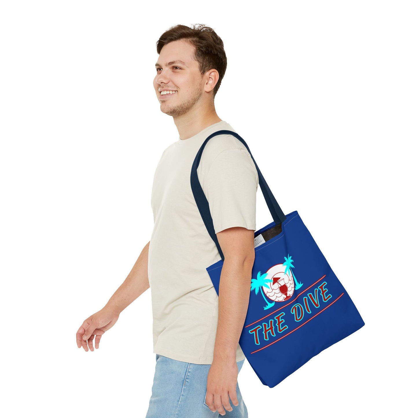 The Dive Beach Tote Bag — Retro Palm Tree Summer AOP Tote