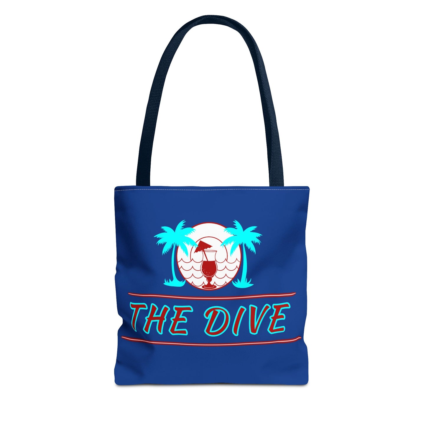 The Dive Beach Tote Bag — Retro Palm Tree Summer AOP Tote