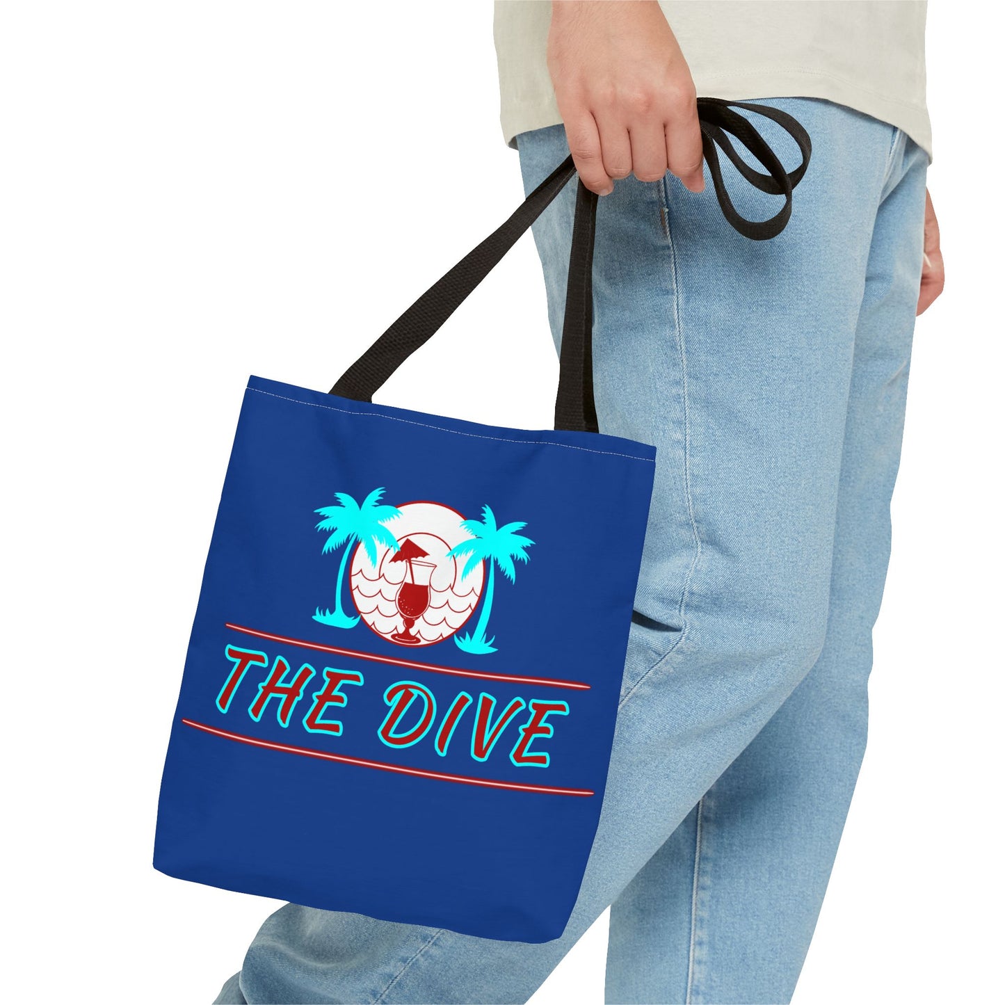 The Dive Beach Tote Bag — Retro Palm Tree Summer AOP Tote