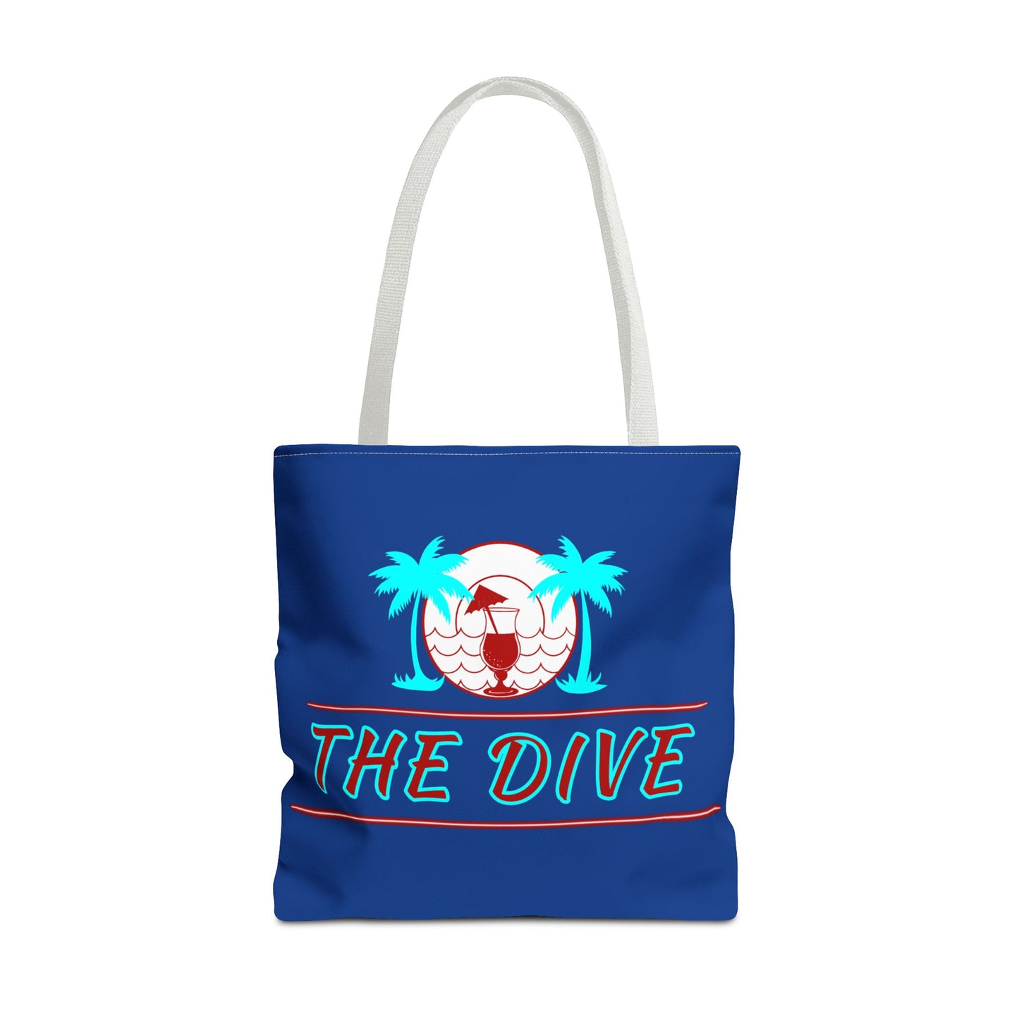 The Dive Beach Tote Bag — Retro Palm Tree Summer AOP Tote