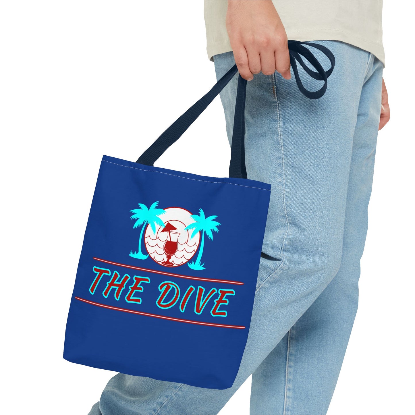 The Dive Beach Tote Bag — Retro Palm Tree Summer AOP Tote