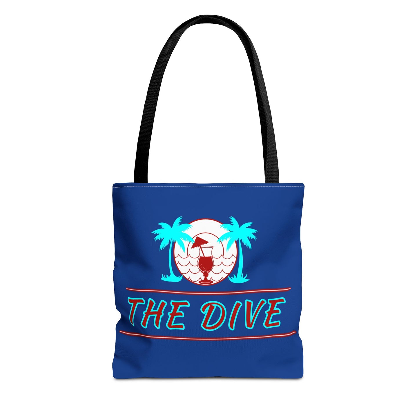 The Dive Beach Tote Bag — Retro Palm Tree Summer AOP Tote