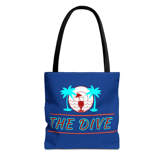 The Dive Beach Tote Bag — Retro Palm Tree Summer AOP Tote