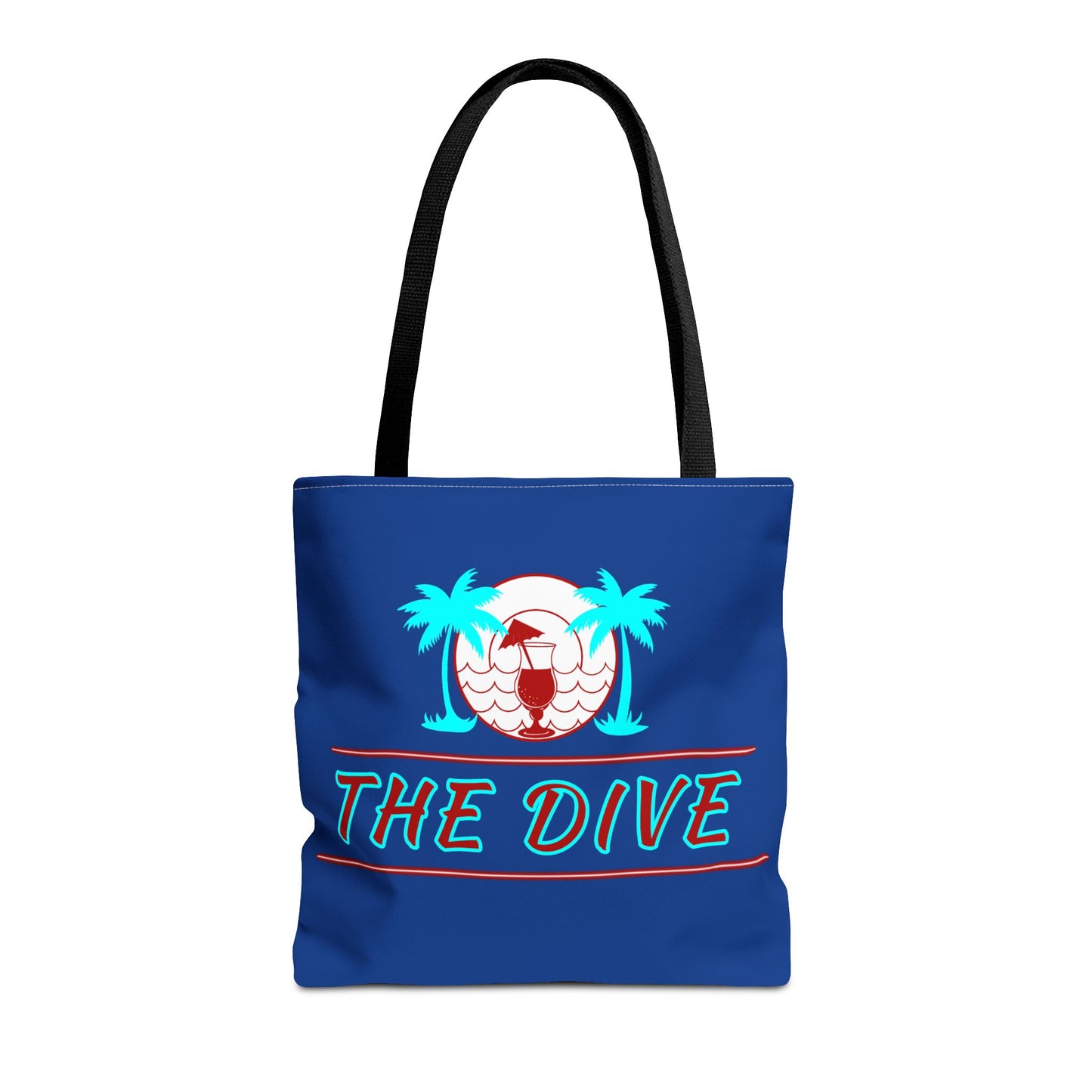 The Dive Beach Tote Bag — Retro Palm Tree Summer AOP Tote