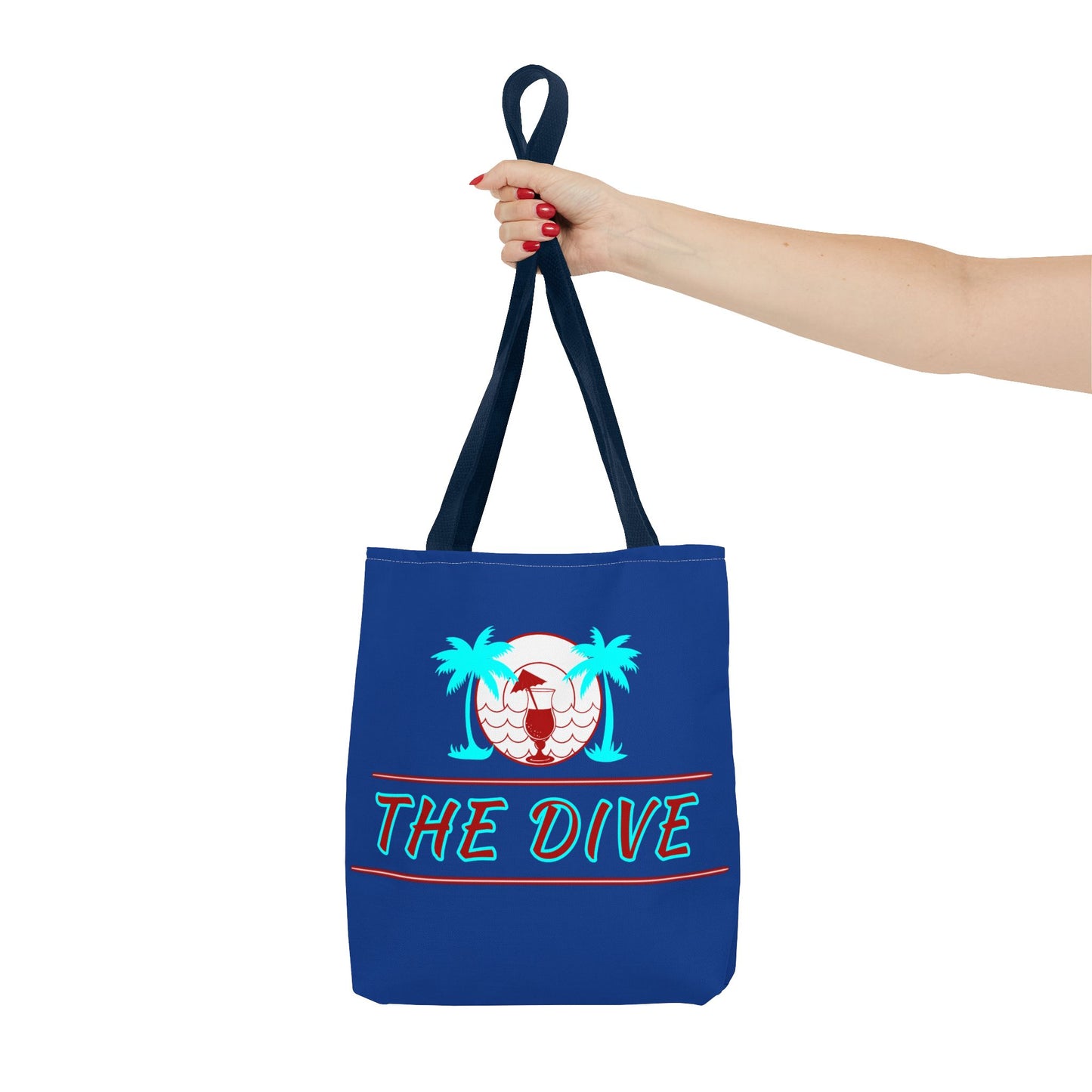 The Dive Beach Tote Bag — Retro Palm Tree Summer AOP Tote