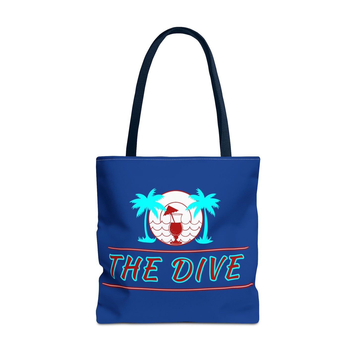 The Dive Beach Tote Bag — Retro Palm Tree Summer AOP Tote