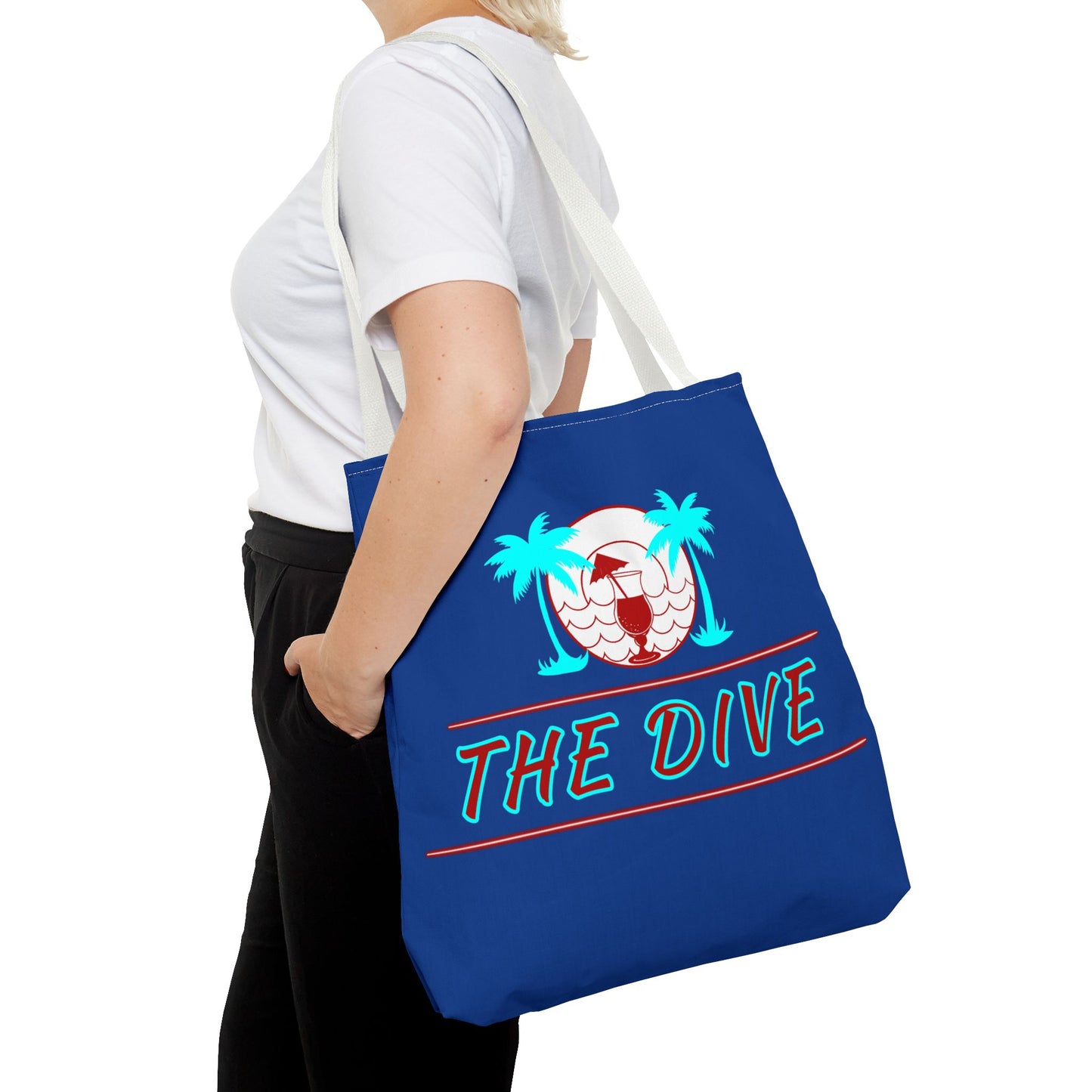 The Dive Beach Tote Bag — Retro Palm Tree Summer AOP Tote