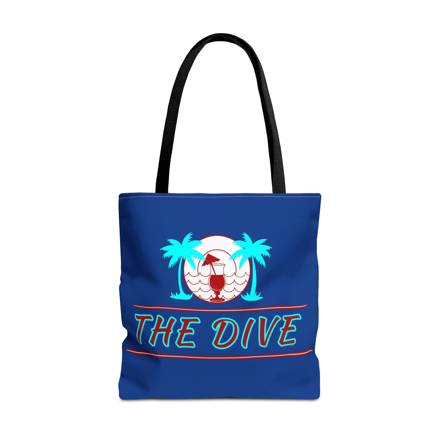 The Dive Beach Tote Bag — Retro Palm Tree Summer AOP Tote